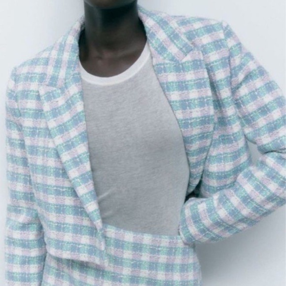 Zara textured cropped blazer M New - Picture 16 of 16